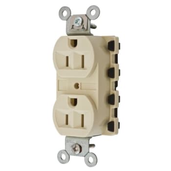 Image for Hubbell® Snap-On 15 Amp 125 Volt Extra Heavy Duty Snapconnect Duplex Standard Outlet (Ivory) from HD Supply