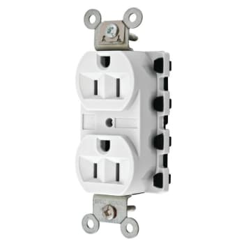 Image for Hubbell® Snap-On 15 Amp 125 Volt Extra Heavy Duty SNAPConnect Duplex Standard Outlet (White) from HD Supply