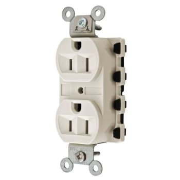 Image for Hubbell® Snap-On 15 Amp 125 Volt Extra Heavy Duty SNAPConnect Duplex Standard Outlet (Light Almond) from HD Supply