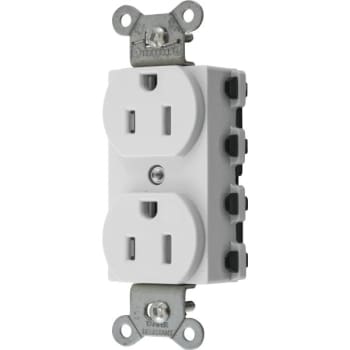 Image for Hubbell® Snap-On 15 Amp 125 Volt Heavy Duty SNAPConnect Duplex Standard Outlet (White) from HD Supply