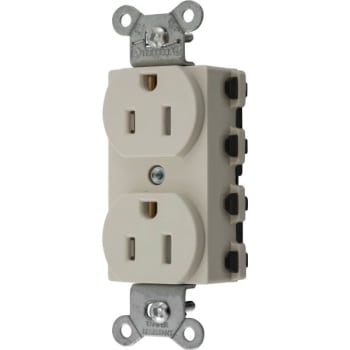 Image for Hubbell® Snap-On 15 Amp 125 Volt Heavy Duty SNAPConnect Duplex Standard Outlet (Light Almond) from HD Supply
