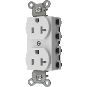 Image for Hubbell® Snap-On 20 Amp 125 Volt Extra Heavy Duty Snapconnect Duplex Standard Outlet (White) from HD Supply