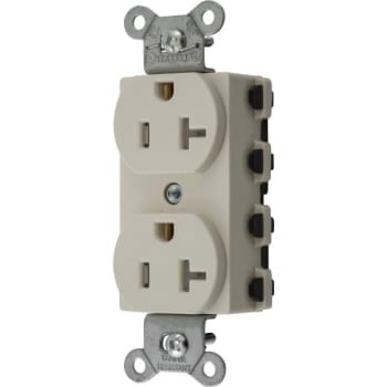 Image for Hubbell® Snap-On 20 Amp 125 Volt Duty Snapconnect Duplex Standard Outlet (Light Almond) from HD Supply