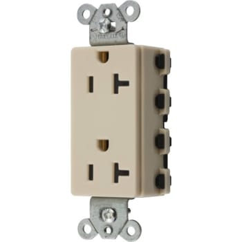 Image for Hubbell® Snap-On 15 Amp 125 Volt Extra Heavy Duty Decorator Snapconnect Duplex Standard Outlet (White) from HD Supply