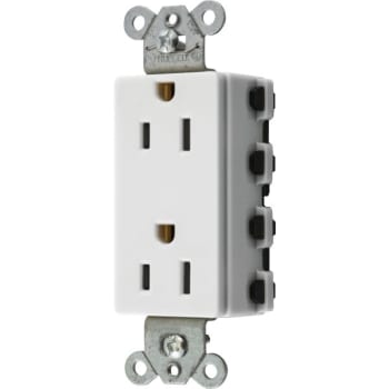 Image for Hubbell® Snap-On 20 Amp 125 Volt Extra Heavy Duty Decorator Snapconnect Duplex Standard Outlet (Ivory) from HD Supply