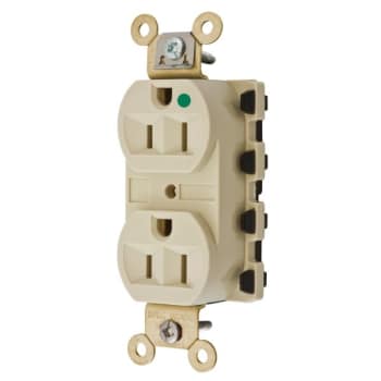 Image for Hubbell® Snap-On 15 Amp 125 Volt Hospital-Grade Snapconnect Duplex Standard Outlet (Ivory) from HD Supply