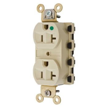 Image for Hubbell® Snap-On 20 Amp 125 Volt Hospital-Grade Snapconnect Duplex Standard Outlet (Ivory) from HD Supply