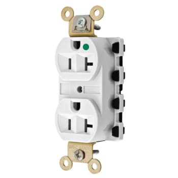 Image for Hubbell® Snap-On 20 Amp 125 Volt Hospital-Grade Snapconnect Duplex Standard Outlet (White) from HD Supply