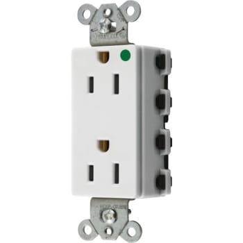 Image for Hubbell® Snap-On 15 Amp 125 Volt Hospital-Grade Decorator Snapconnect Duplex Standard Outlet (White) from HD Supply