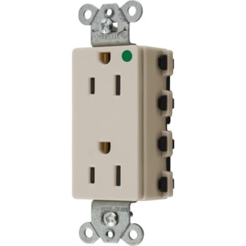 Image for Hubbell® Snap-On 15 Amp 125 Volt Hospital-Grade Snapconnect Duplex Standard Outlet (Light Almond) from HD Supply