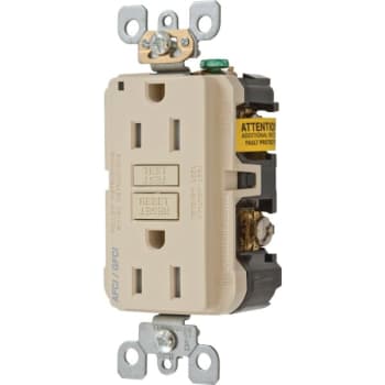 Image for Hubbell® 15 Amp 125 Volt Combination Tamper-Resistant Afci/gfci Receptacle (Ivory) from HD Supply