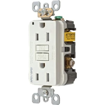 Image for Hubbell® 15 Amp 125 Volt Combination Tamper-Resistant Afci/gfci Receptacle (White) from HD Supply
