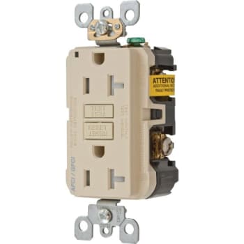 Image for Hubbell® 20 Amp 125 Volt Combination Tamper-Resistant Afci/gfci Receptacle (Ivory) from HD Supply