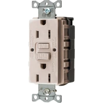 Image for Hubbell® SnapConnect 20 Amp 125 Volt Commercial Tamper-Resistant Self-Test GFCI Receptacle (Light Almond) from HD Supply