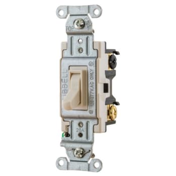 Image for Hubbell 20 Amp 3-Way Toggle Back/side-Wired Light Switch (Almond) from HD Supply