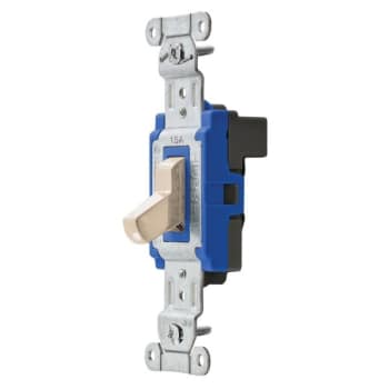 Image for Hubbell 15 Amp 120/277 Vac Snap-On Toggle Switch (Light Almond) from HD Supply