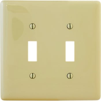 Hubbell 2- Gang Nylon Wall Plates (4-Pack) (Ivory)