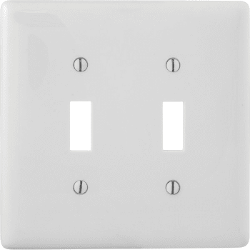 Image for Hubbell 2-Gang Wall Plates (4-Pack) (White) from HD Supply