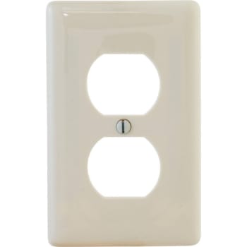 Image for Hubbell 1-Gang Duplex Wall Plate (Light Almond) (4-Pack) from HD Supply