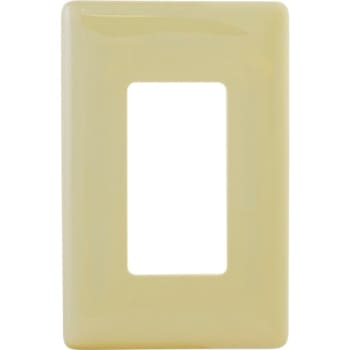 Image for Hubbell 1-Gang Polycarbonate Decorator Snap-On Wall Plate (Almond) from HD Supply