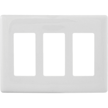 Hubbell 3-Gang Snap-On Decorator Wall Plate