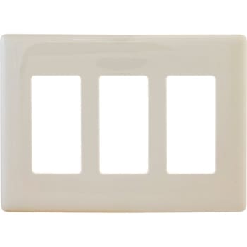 Image for Hubbell 3-Gang Snap-On Polycarbonate Decorator Wall Plate (Light Almond) from HD Supply