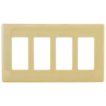 Image for Hubbell 4-Gang Decorator Wall Plate (Ivory) from HD Supply