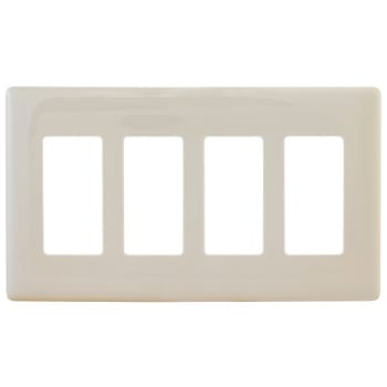 Image for Hubbell 4-Gang Snap-On Polycarbonate Decorator Wall Plate (Light Almond) from HD Supply