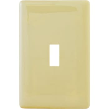 Image for Hubbell 1-Gang Toggle Polycarbonate Wall Plate (Ivory) from HD Supply