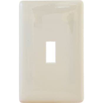 Image for Hubbell 1-Gang Polycarbonate Toggle Snap-On Wall Plate (Light Almond) from HD Supply