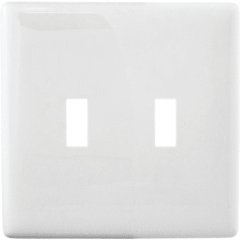 Image for Hubbell 2-Gang Snap-On Toggle Polycarbonate Wall Plate (White) from HD Supply
