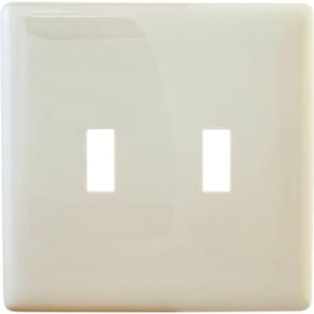Image for Hubbell 2-Gang Polycarbonate Snap-On Toggle Wall Plate (Light Almond) from HD Supply