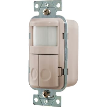 Image for Hubbell® 120 Volt Passive Infrared 2-Circuit Nightlight Occupancy Sensor (Almond) from HD Supply