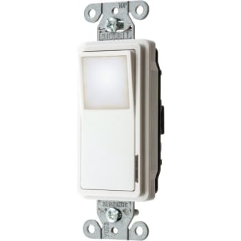 Image for Hubbell-Pro 20 Amp Decorator Nightlight Switch (White) from HD Supply