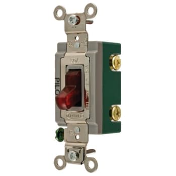 Image for Hubbell-PRO 30 Amp 120/277 Volt 2-Position Toggle Switch (Red) from HD Supply