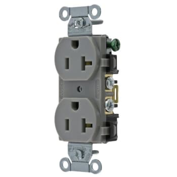 Image for Hubbell® 20 Amp 125 Volt Commercial Straight Blade Duplex Standard Outlet (Gray) (4-Pack) from HD Supply