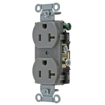 Image for Hubbell® 20 Amp 125 Volt Self-Grounding Commercial Duplex Standard Outlet (Gray) (4-Pack) from HD Supply
