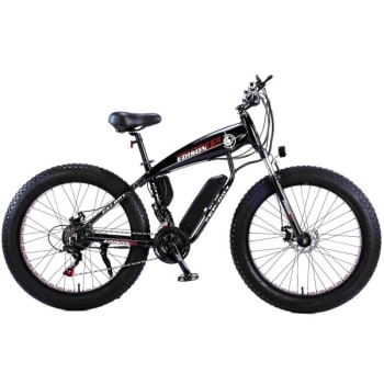 Image for Edison Fat Boy Aluminum Alloy E-Bike Black from HD Supply