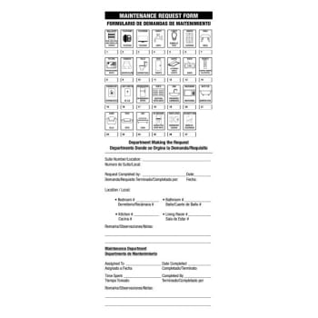 Image for Single Source U.s. Maint Reqst Forms Box Of 1000 from HD Supply