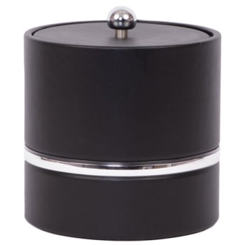 Image for Hapco Elmar Inc. Lux Collection 3 Quart Leatherette Ice Bucket With Chrome Accents, Package Of 6 from HD Supply