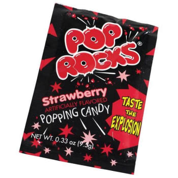 Pop Rocks Sugar Candy,strawberry, 0.33 Oz Pouches, 24/pack