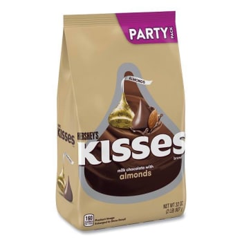 Image for Hershey's Kisses Milk Chocolate With Almonds, Party Pack, 32 Oz Bag from HD Supply