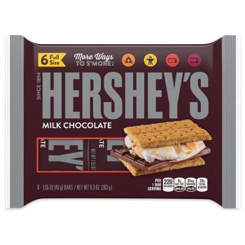 Image for Hershey's Milk Chocolate Bar, 1.55 Oz Bar, 6 Bars/pack, 2 Packs/box from HD Supply