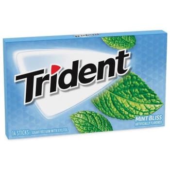 Image for Trident Sugar-Free Gum, Mint Bliss, 14 Sticks/pack, 12 Pack/box from HD Supply
