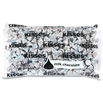 Image for Hershey's Kisses, Milk Chocolate, Silver Wrappers, 66.7 Oz Bag from HD Supply