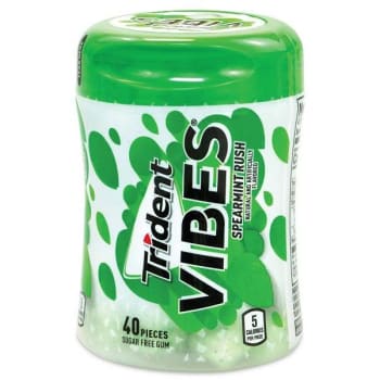 Image for Trident Vibes Spearmint Rush Sugar-Free Gum, 40 Pieces/cup, 6 Cups/box from HD Supply