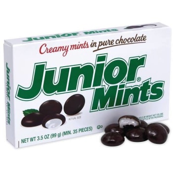 Junior Mints Theater Box, Dark Chocolate Mint, 3.5 Oz Box, 12 Count