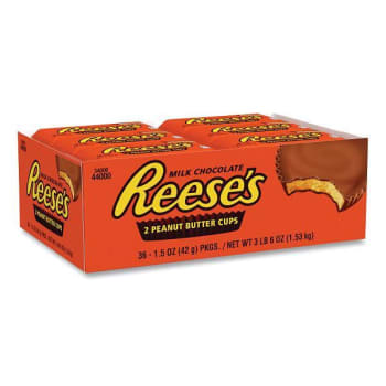 Image for Reese's Peanut Butter Cups Bar, Full Size, 1.5 Oz Bar, 2 Cups/bar, 36 Bars/box from HD Supply