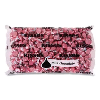 Image for Hershey's Kisses, Milk Chocolate, Pink Wrappers, 66.7 Oz Bag from HD Supply