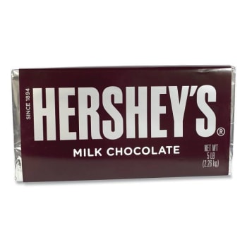 Hershey's Milk Chocolate Bar, 5 Lb Bar